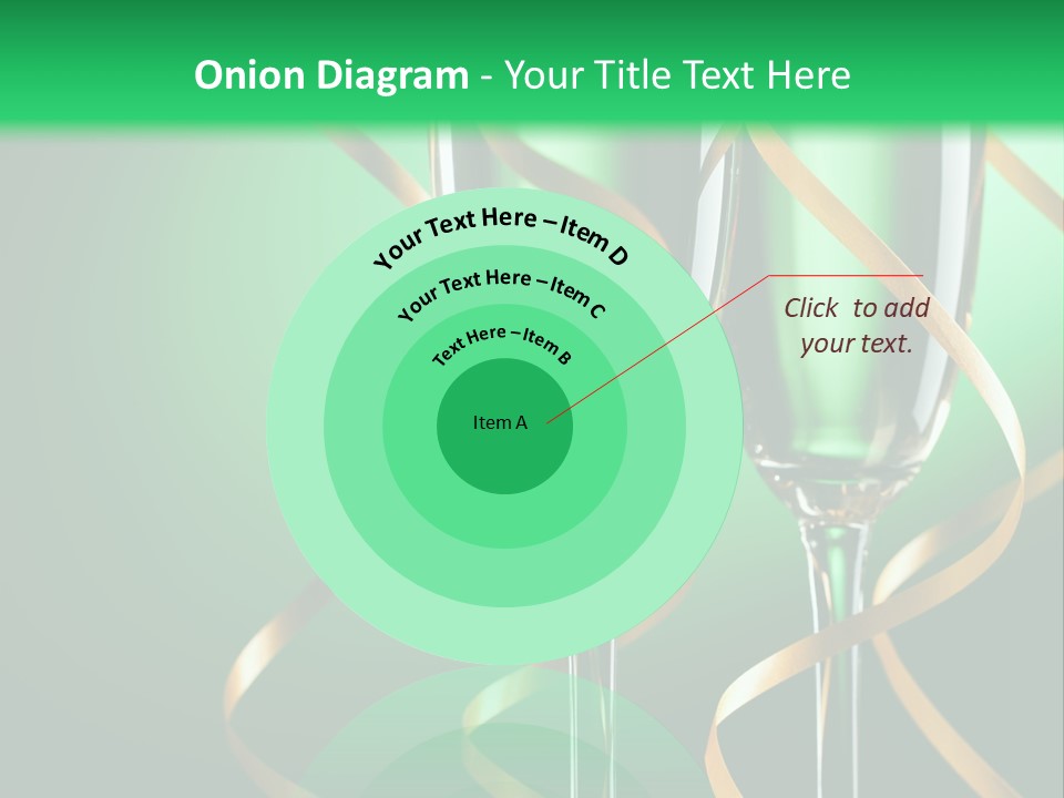 Champagne Green Bottle PowerPoint Template