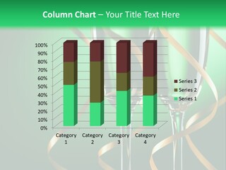 Champagne Green Bottle PowerPoint Template