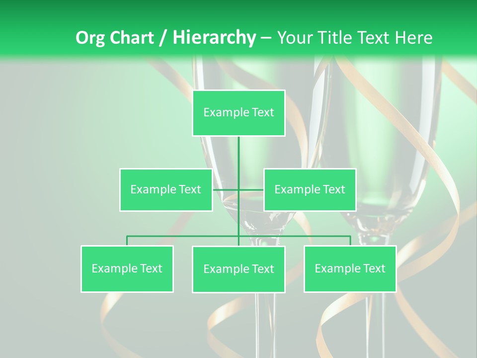 Champagne Green Bottle PowerPoint Template