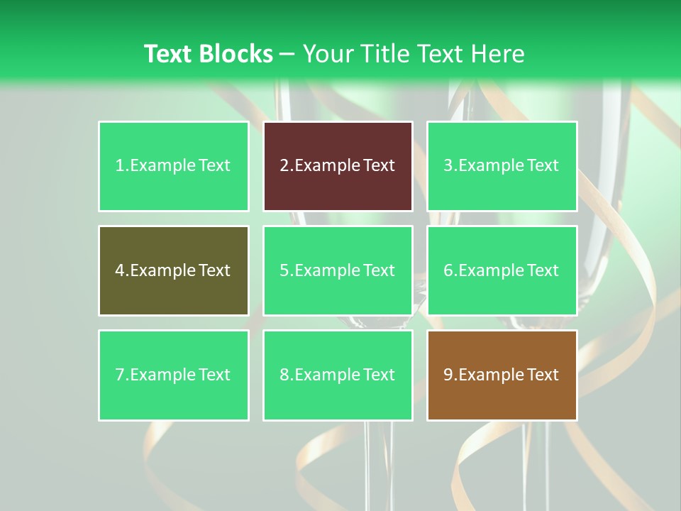 Champagne Green Bottle PowerPoint Template