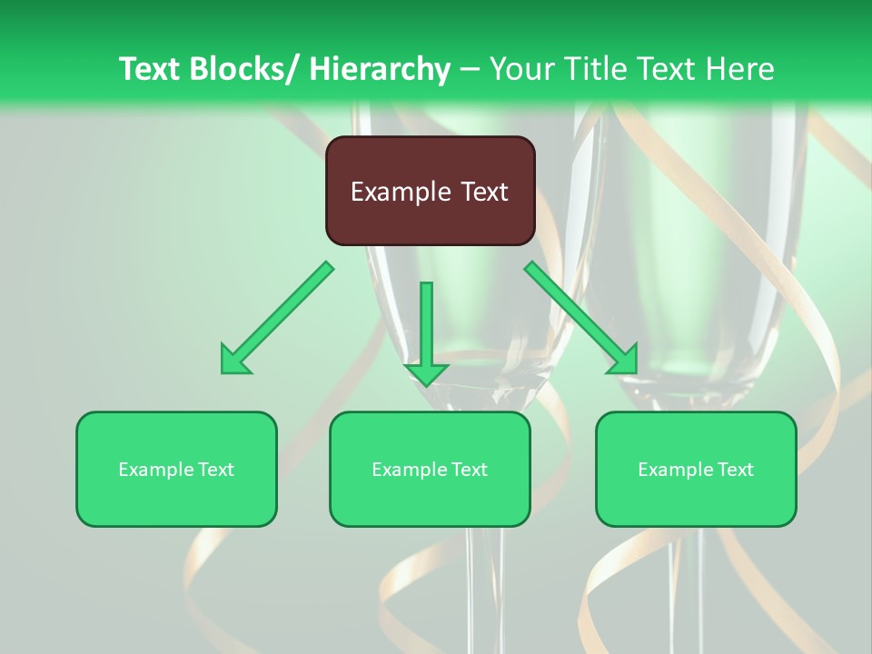 Champagne Green Bottle PowerPoint Template