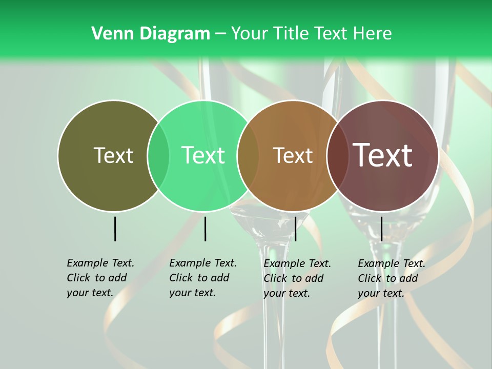 Champagne Green Bottle PowerPoint Template