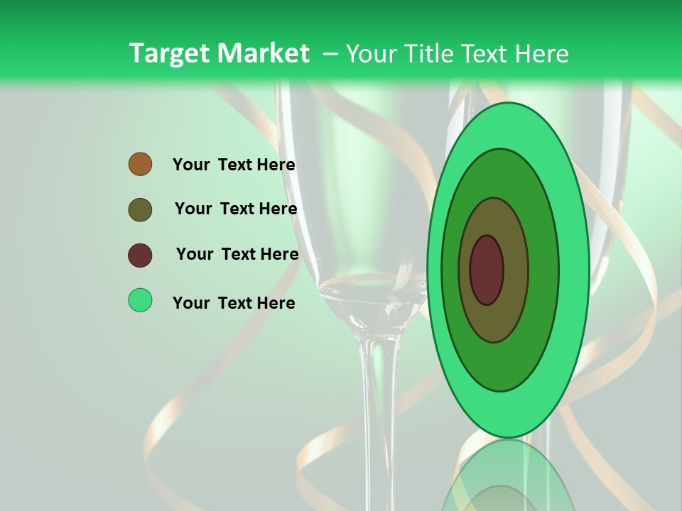 Champagne Green Bottle PowerPoint Template