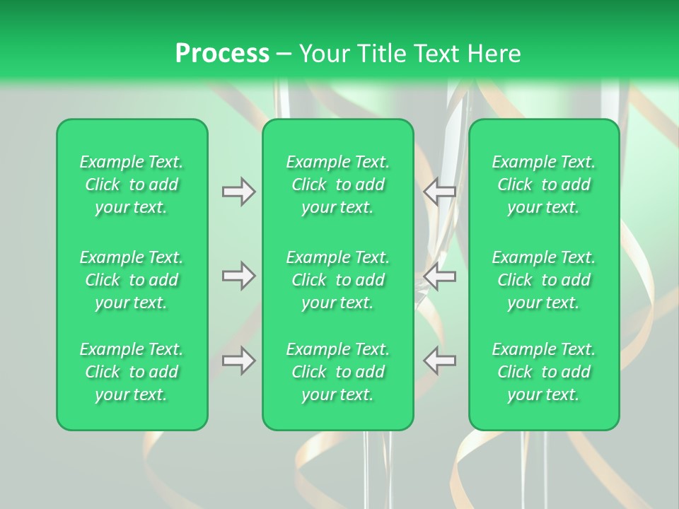 Champagne Green Bottle PowerPoint Template