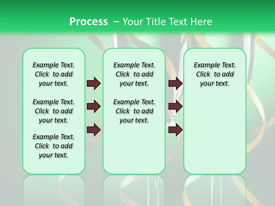 Champagne Green Bottle PowerPoint Template