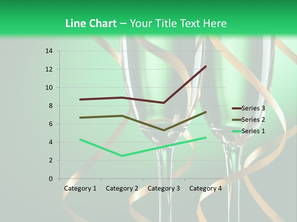 Champagne Green Bottle PowerPoint Template