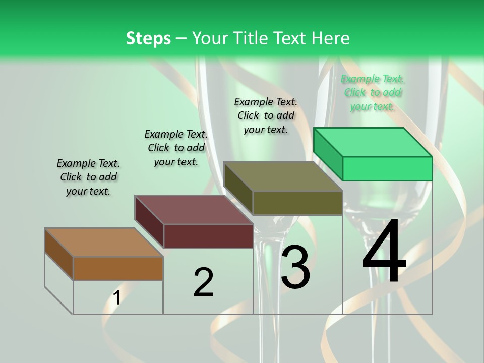 Champagne Green Bottle PowerPoint Template