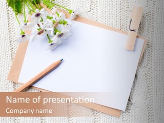 Decoration Cardboard Post PowerPoint Template