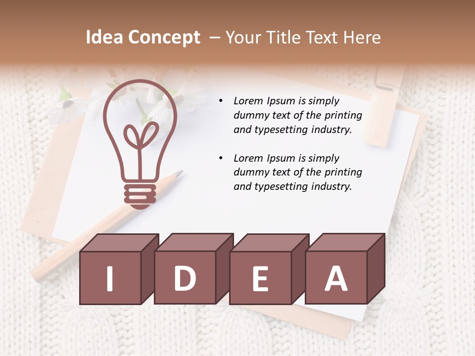 Decoration Cardboard Post PowerPoint Template