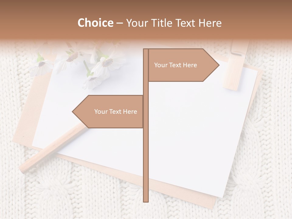 Decoration Cardboard Post PowerPoint Template