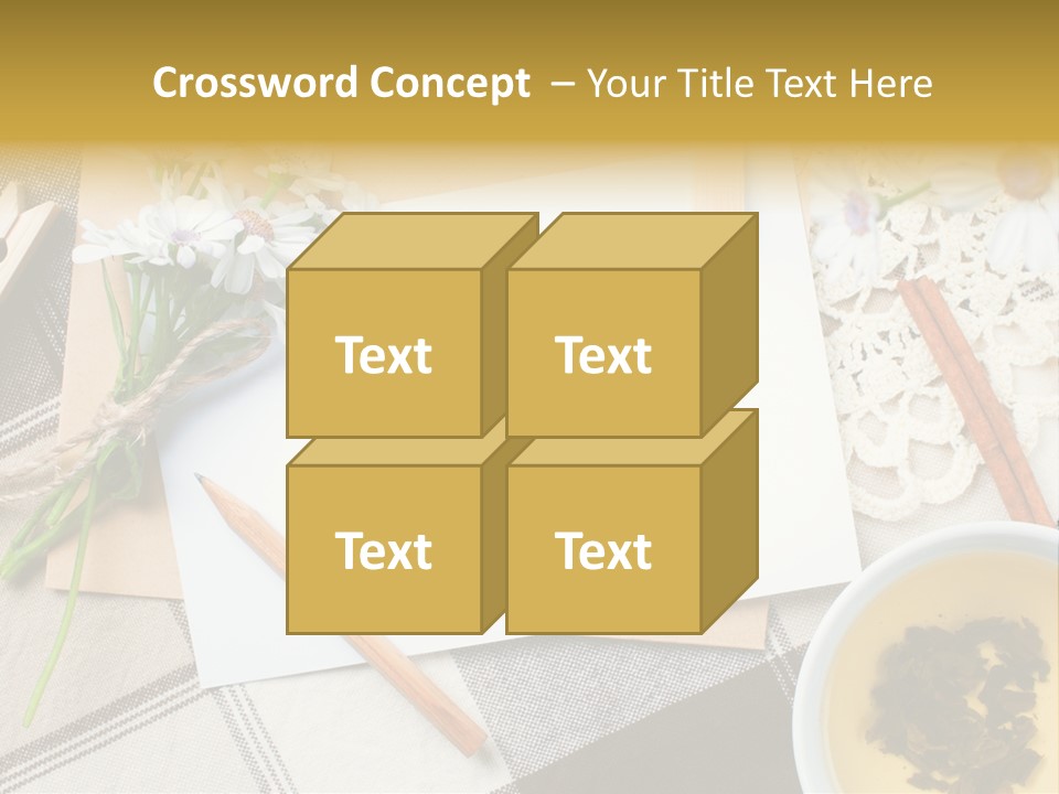 Pencil Flowers Design PowerPoint Template