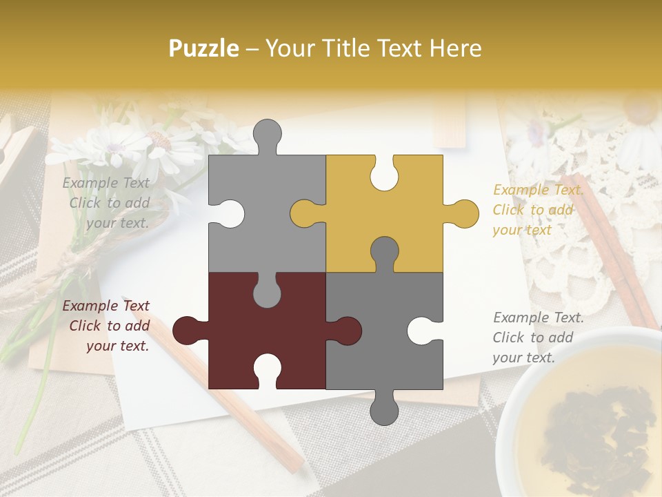 Pencil Flowers Design PowerPoint Template