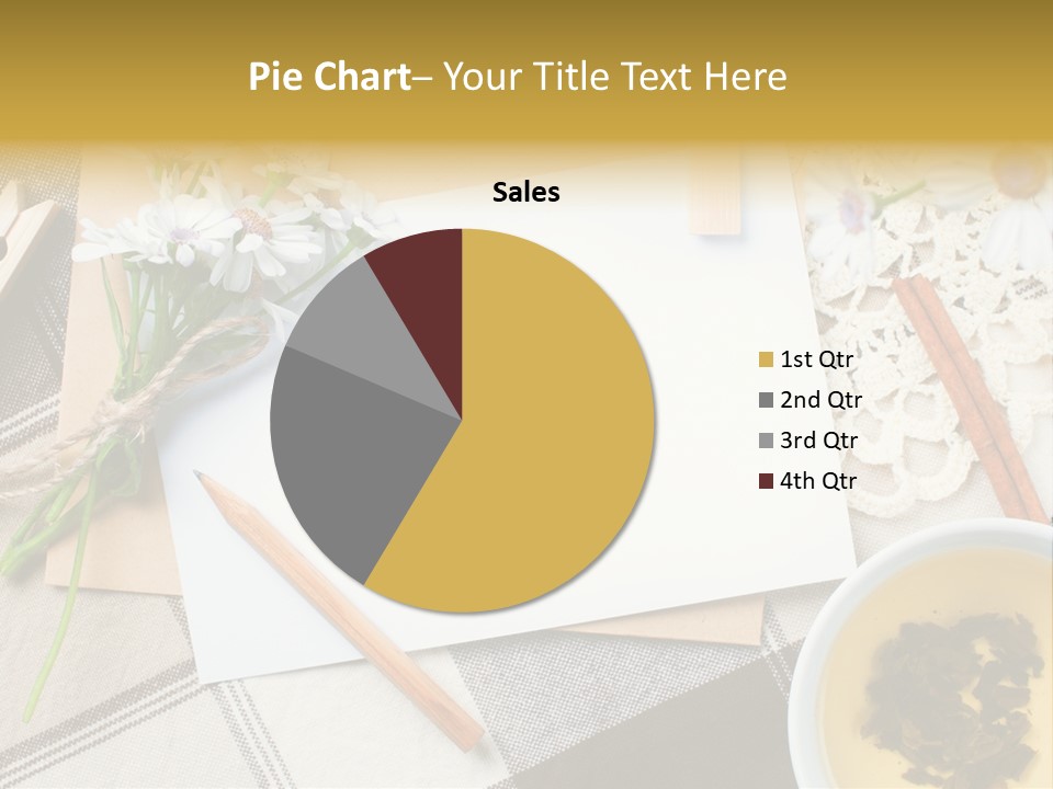 Pencil Flowers Design PowerPoint Template