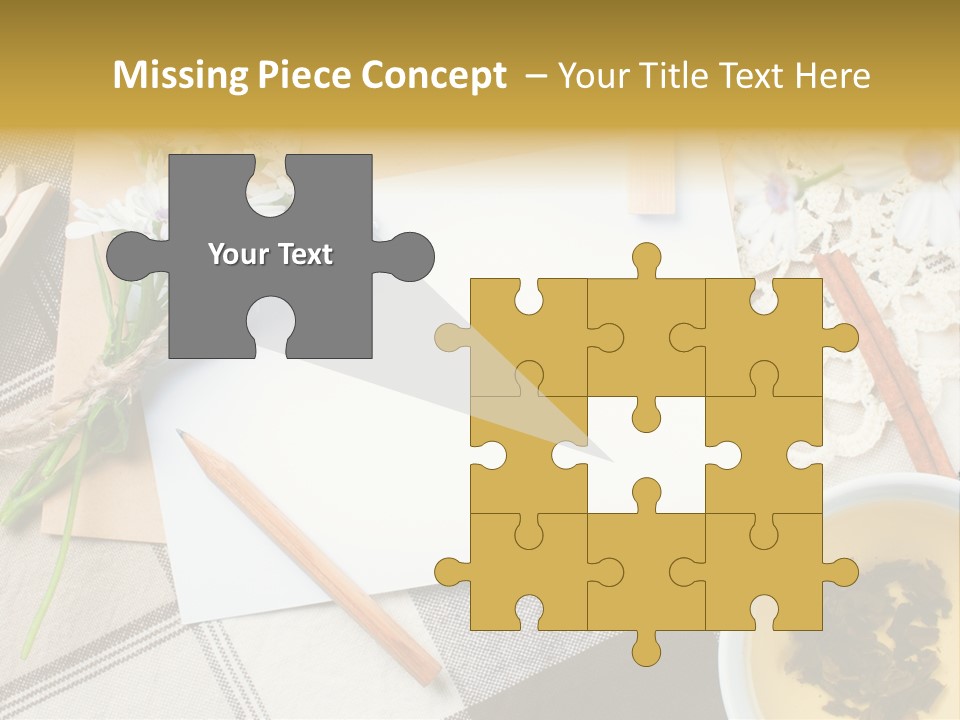 Pencil Flowers Design PowerPoint Template