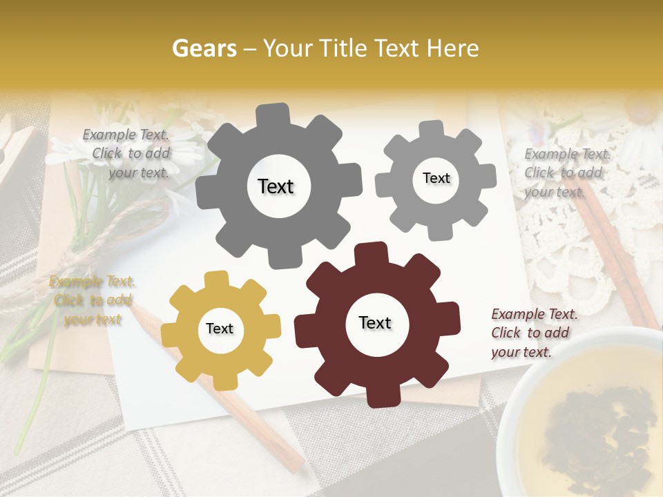 Pencil Flowers Design PowerPoint Template