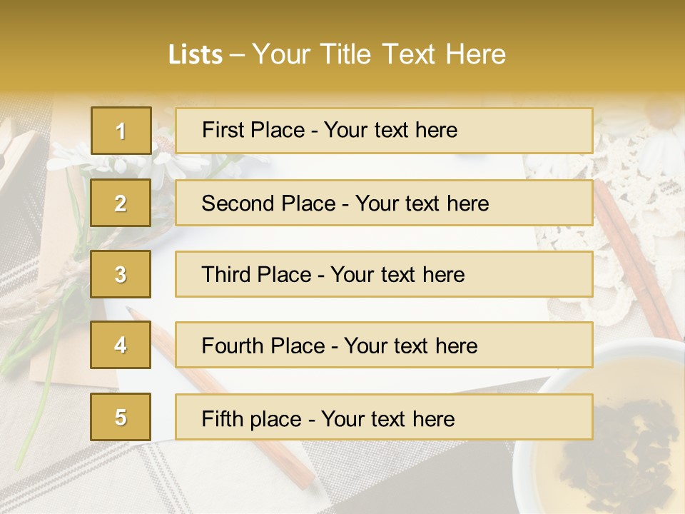 Pencil Flowers Design PowerPoint Template