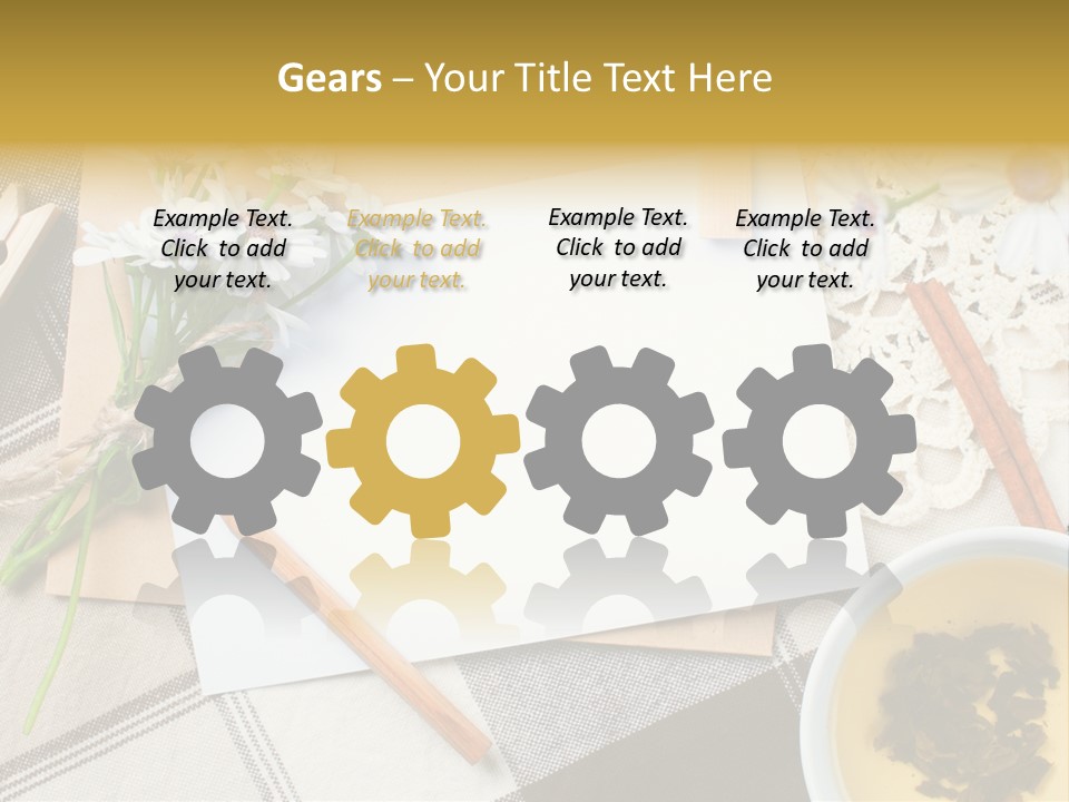 Pencil Flowers Design PowerPoint Template