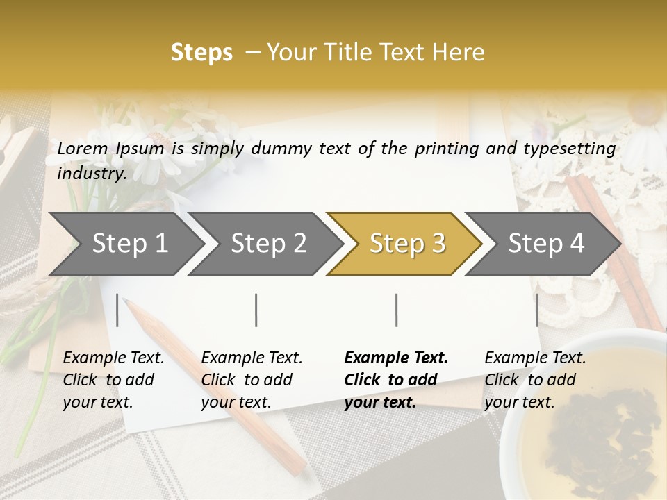 Pencil Flowers Design PowerPoint Template