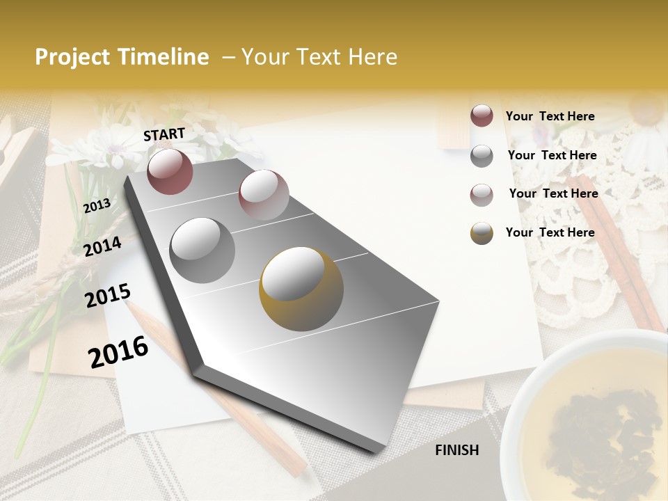 Pencil Flowers Design PowerPoint Template