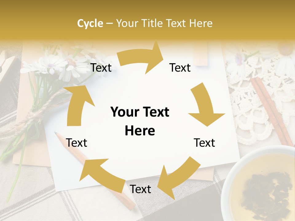 Pencil Flowers Design PowerPoint Template