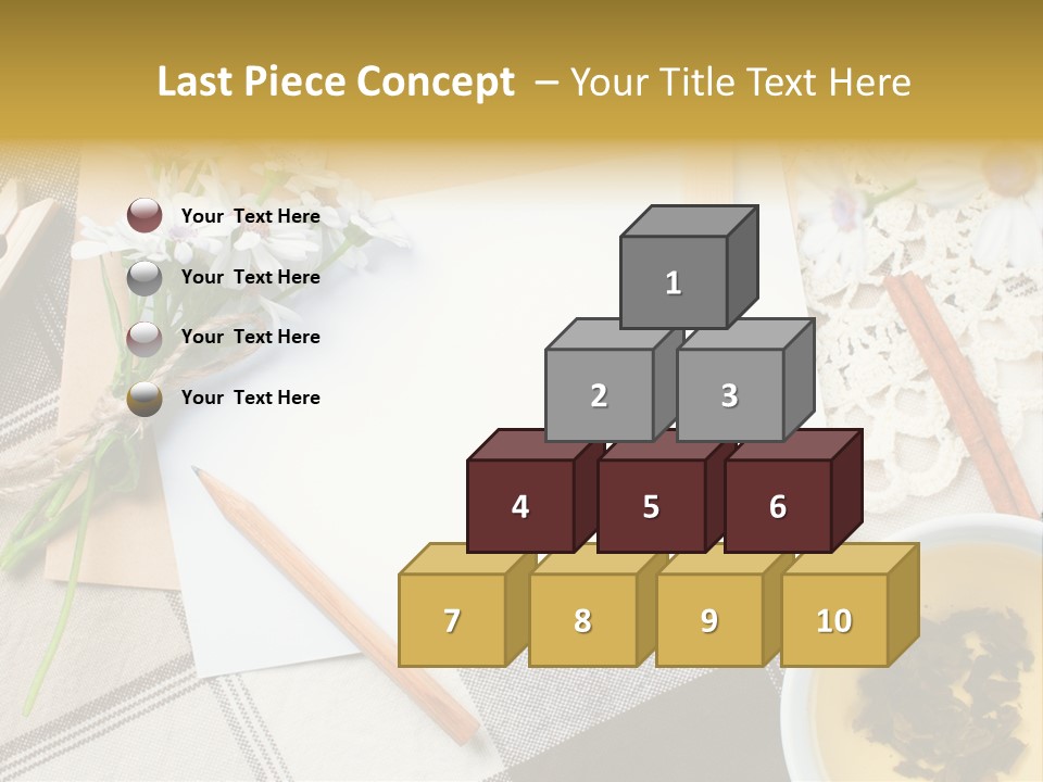 Pencil Flowers Design PowerPoint Template