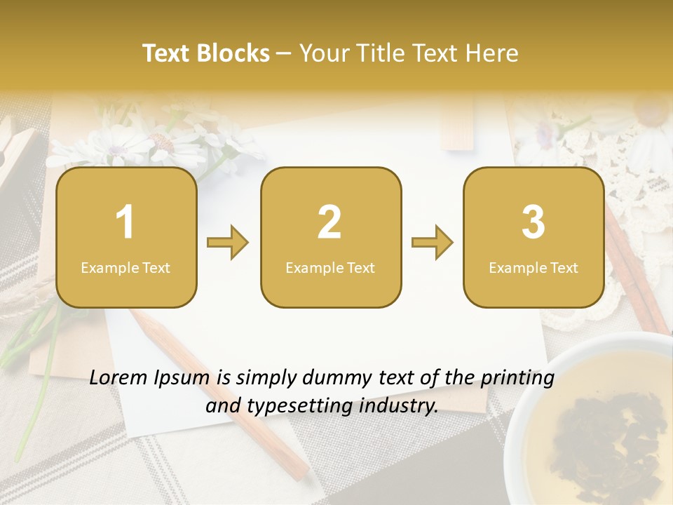 Pencil Flowers Design PowerPoint Template