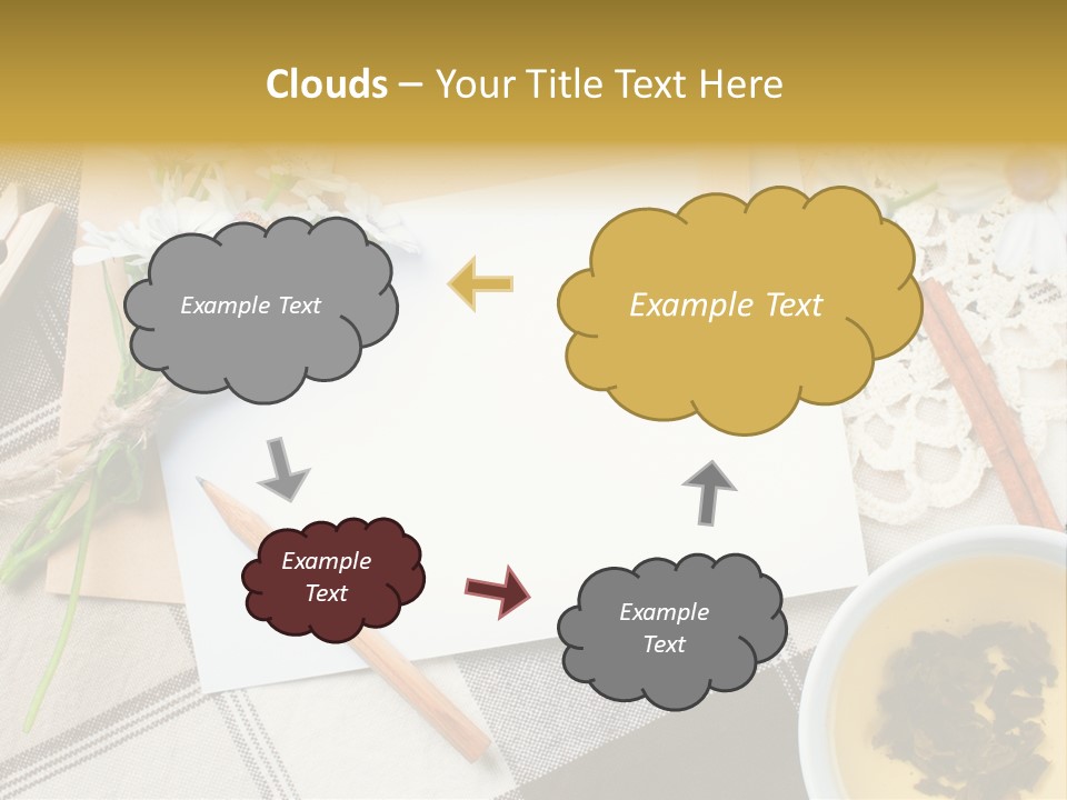 Pencil Flowers Design PowerPoint Template