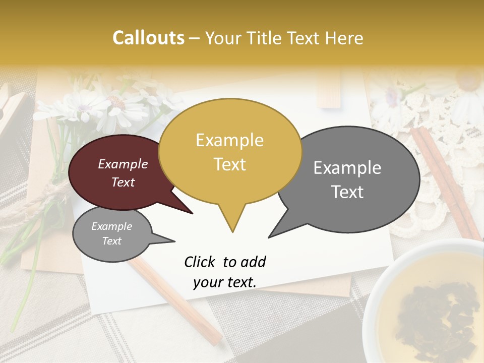 Pencil Flowers Design PowerPoint Template