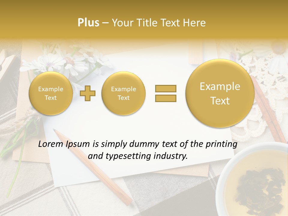 Pencil Flowers Design PowerPoint Template