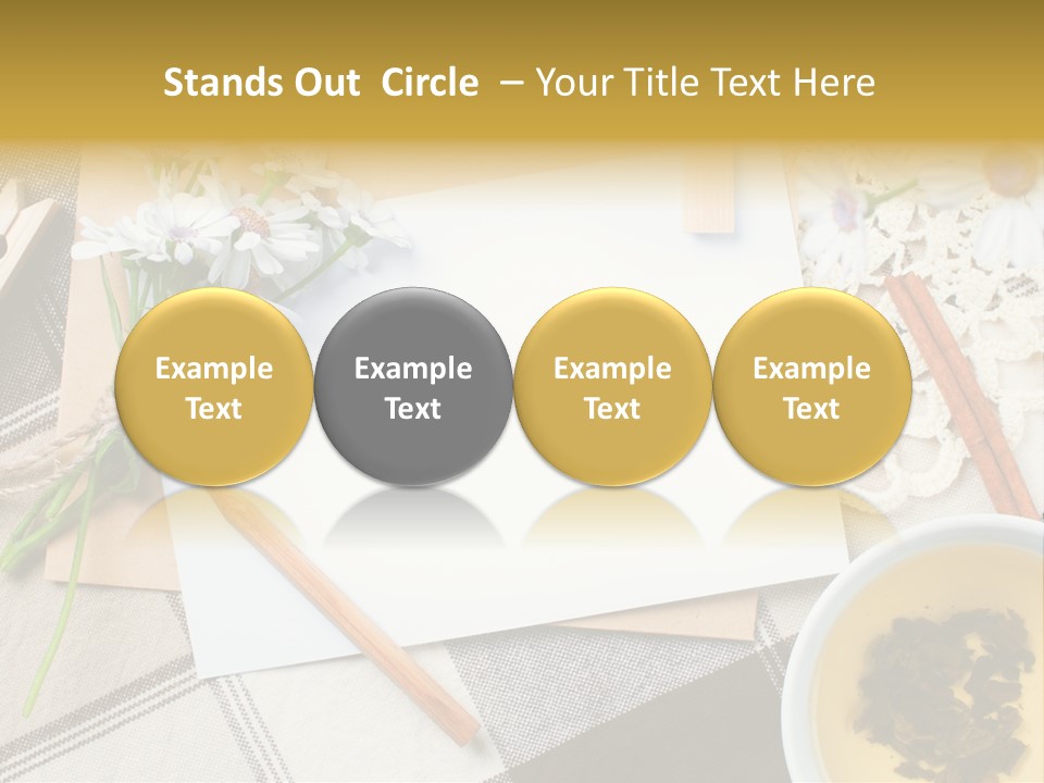 Pencil Flowers Design PowerPoint Template