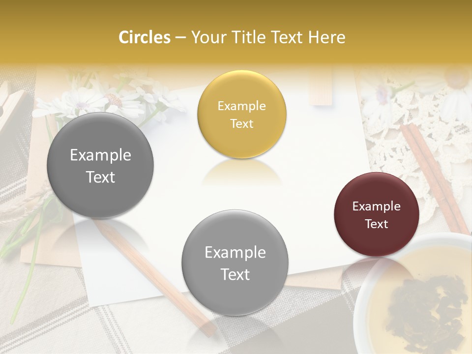 Pencil Flowers Design PowerPoint Template