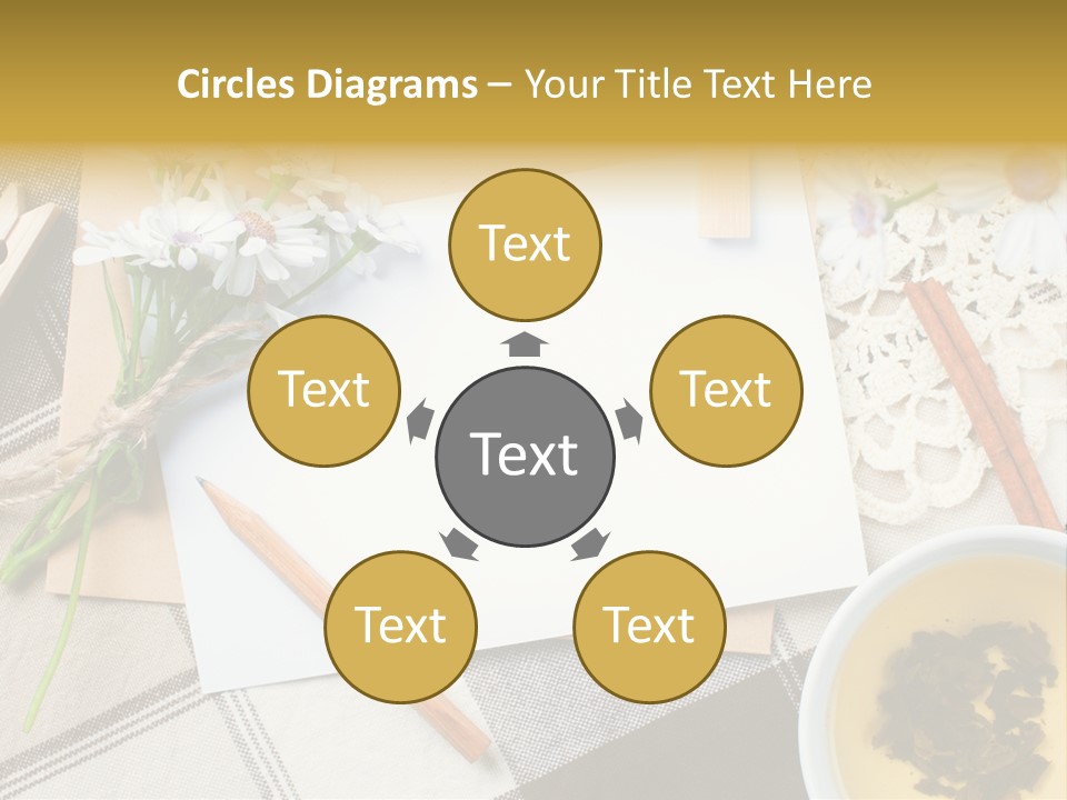 Pencil Flowers Design PowerPoint Template