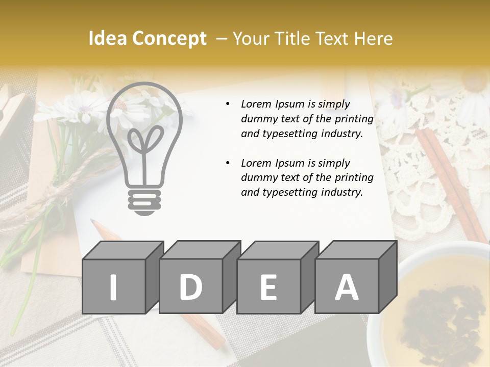 Pencil Flowers Design PowerPoint Template