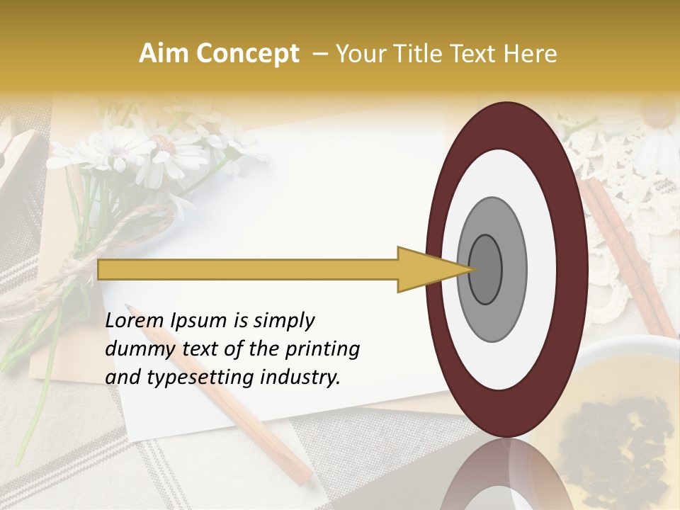 Pencil Flowers Design PowerPoint Template