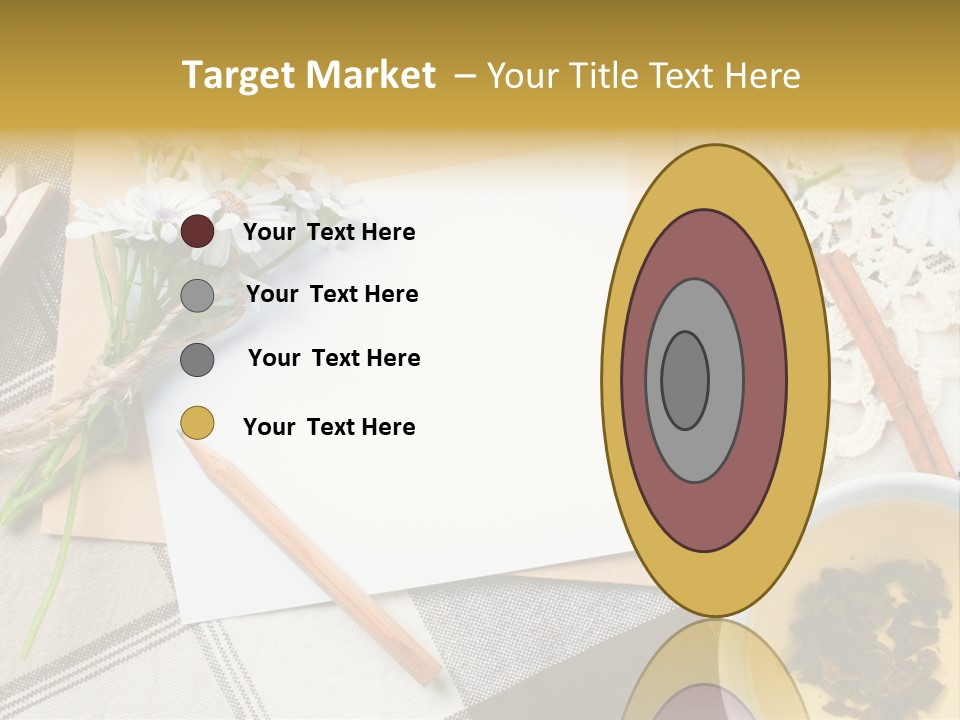 Pencil Flowers Design PowerPoint Template