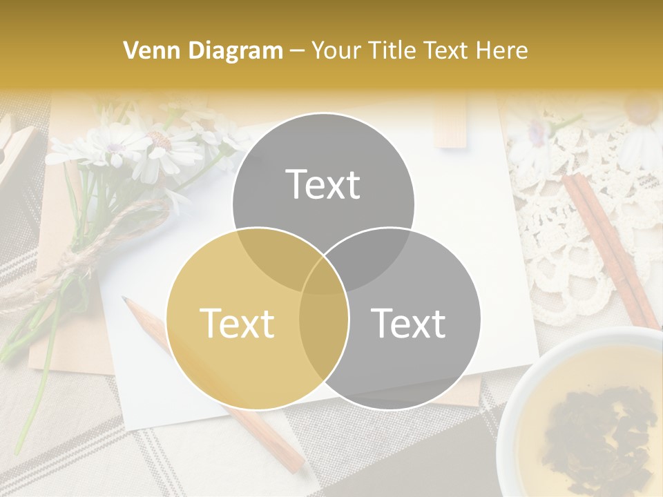 Pencil Flowers Design PowerPoint Template