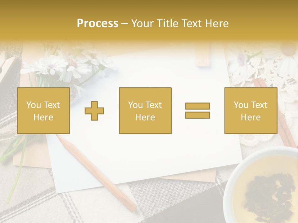 Pencil Flowers Design PowerPoint Template