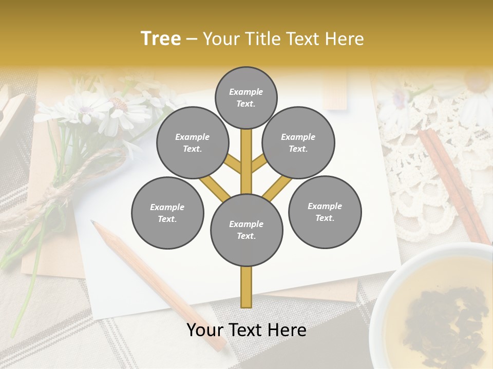 Pencil Flowers Design PowerPoint Template