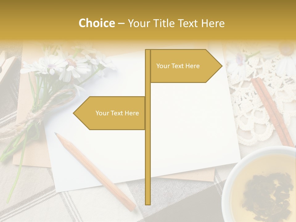 Pencil Flowers Design PowerPoint Template