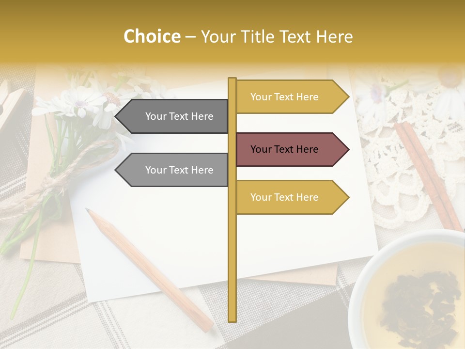 Pencil Flowers Design PowerPoint Template