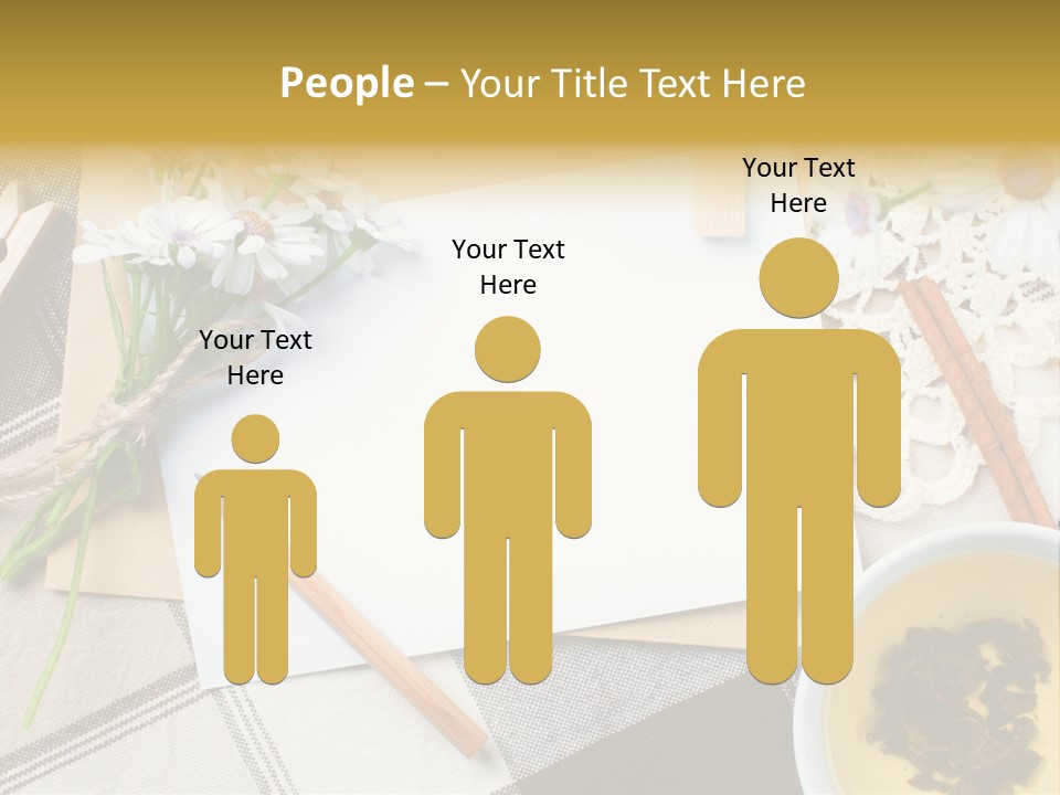 Pencil Flowers Design PowerPoint Template