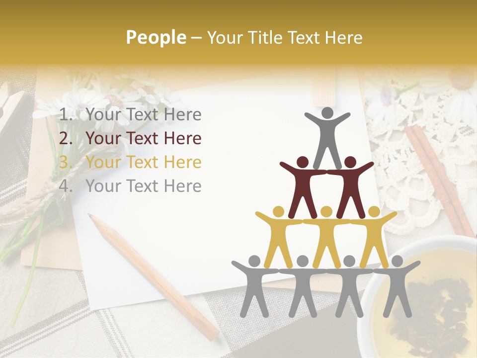 Pencil Flowers Design PowerPoint Template