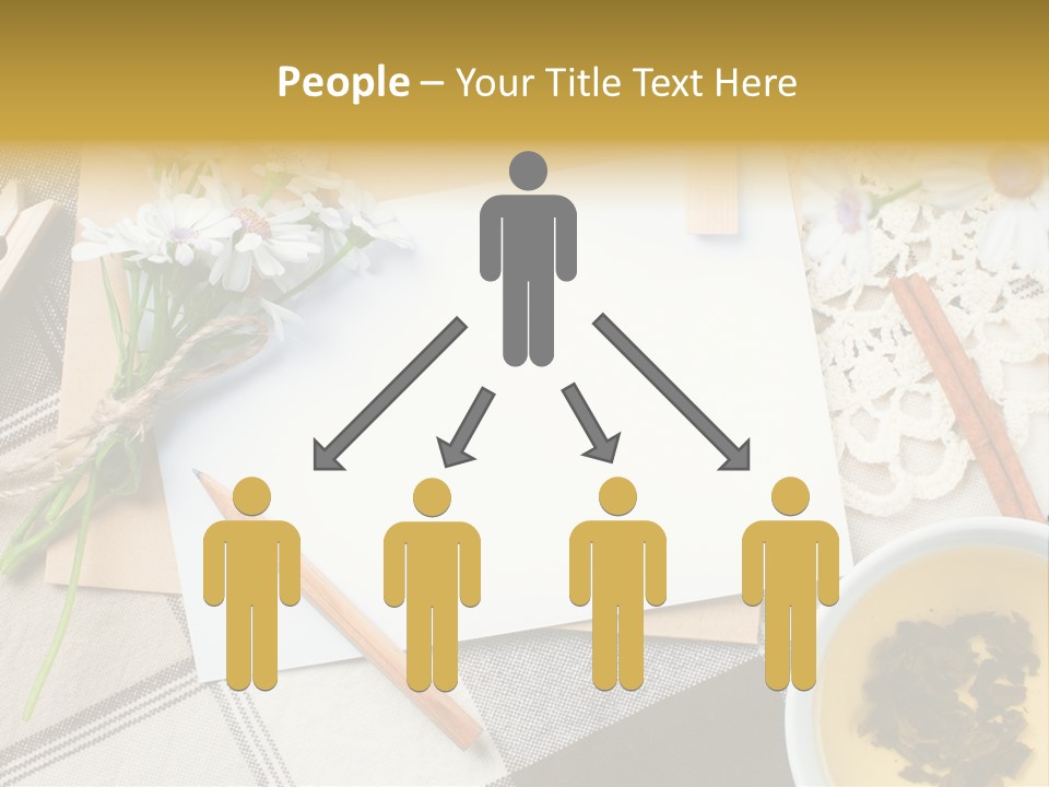 Pencil Flowers Design PowerPoint Template