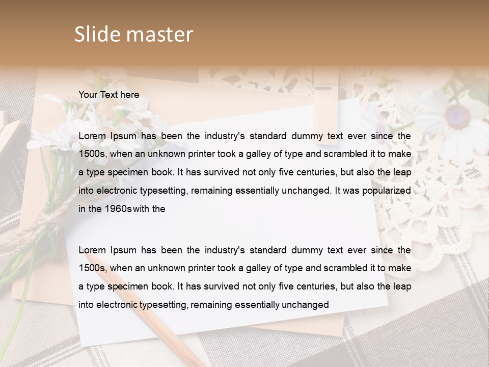 Mail Clothespins Post PowerPoint Template