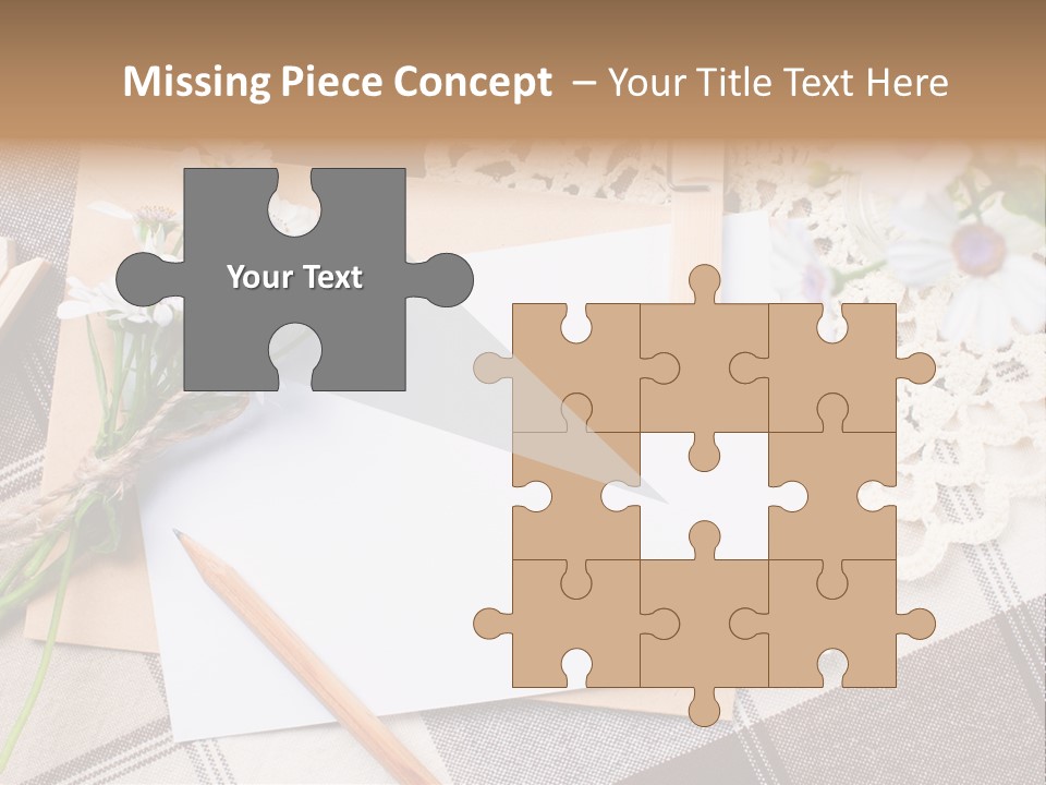 Mail Clothespins Post PowerPoint Template