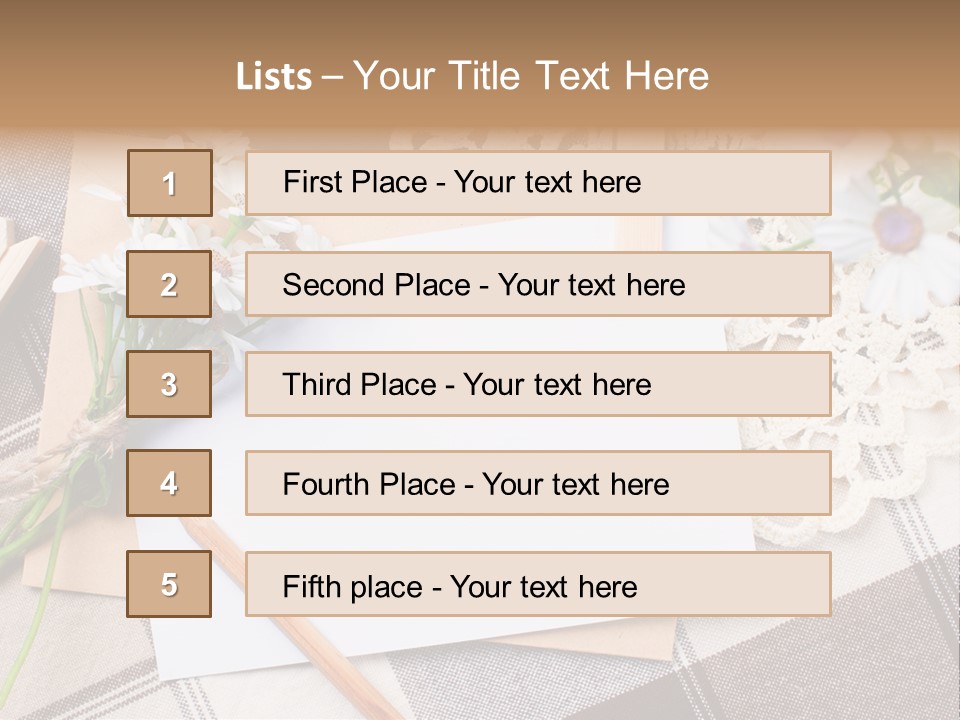 Mail Clothespins Post PowerPoint Template