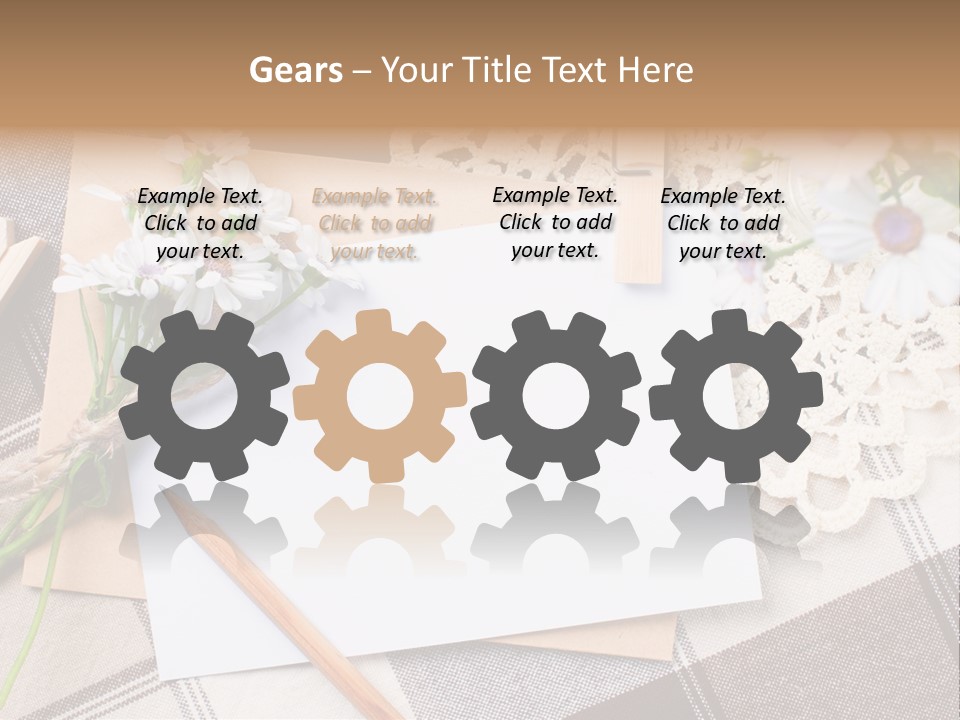 Mail Clothespins Post PowerPoint Template