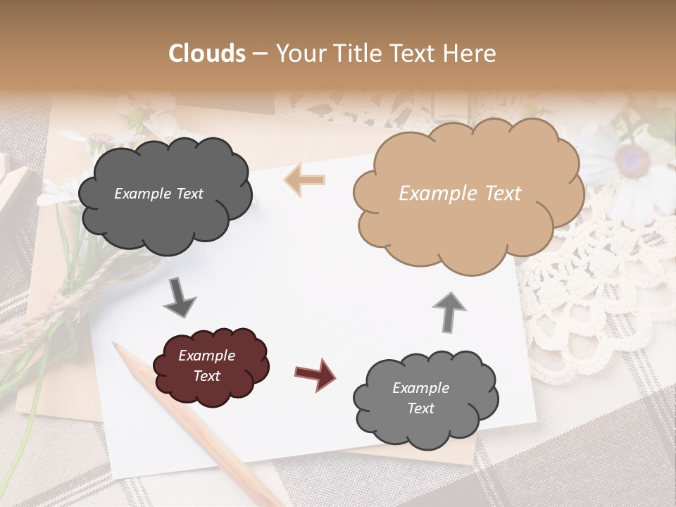 Mail Clothespins Post PowerPoint Template
