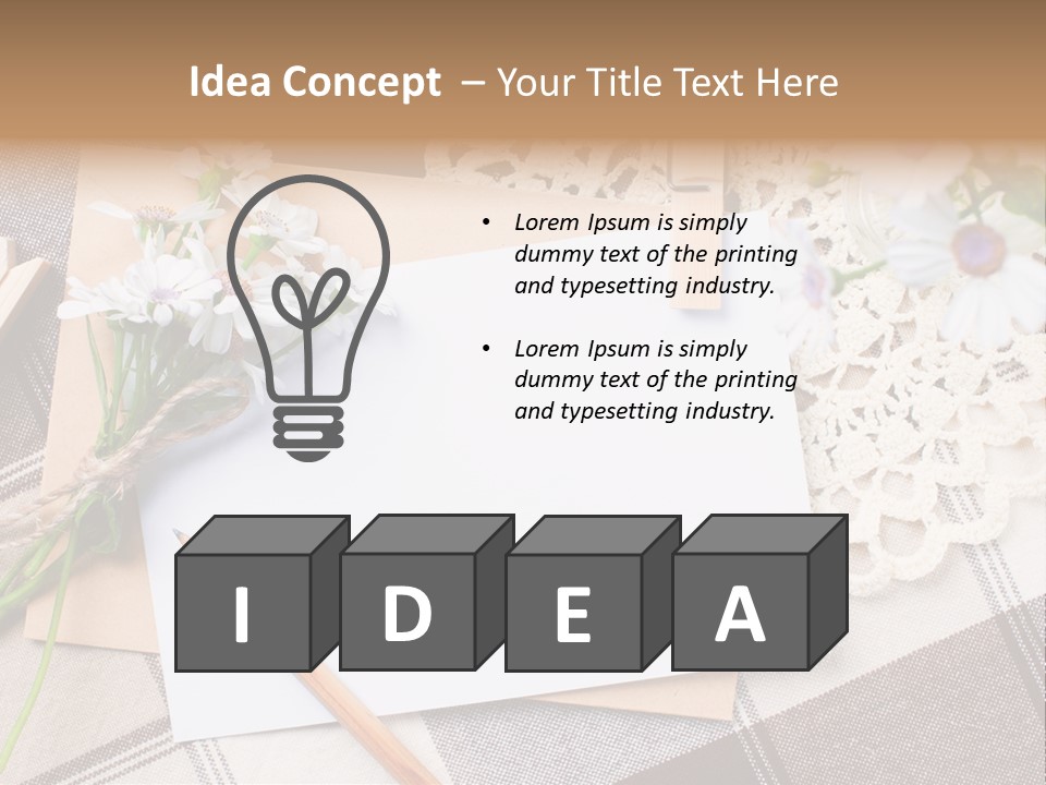 Mail Clothespins Post PowerPoint Template