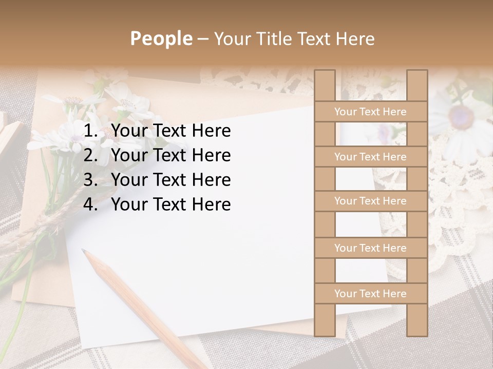 Mail Clothespins Post PowerPoint Template